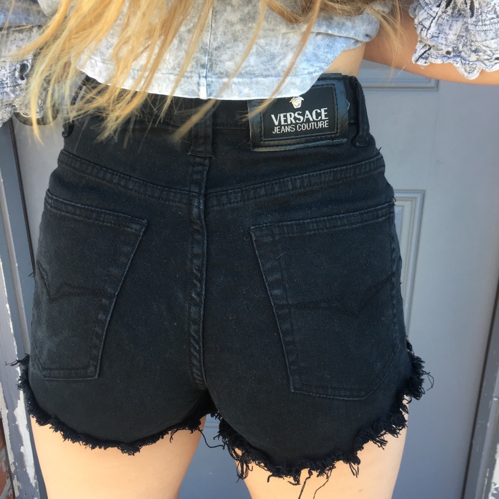 High wasted Versace shorts